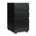 Fine-Line 14.87 x 19.12 in. Three-Drawer Metal Pedestal File with Full-Length Pull - Black FI3215586